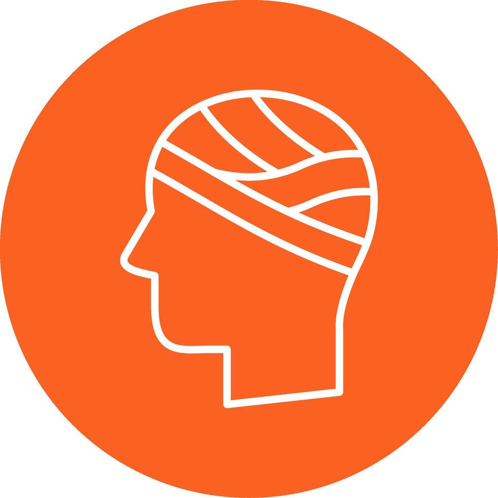 Head Line Multi Circle Icon vector