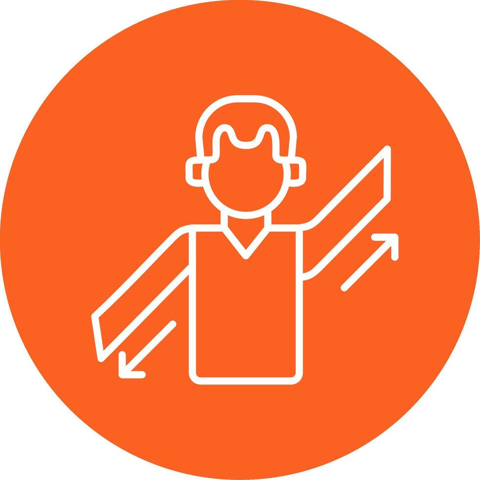 Parallel Arm Line Multi Circle Icon vector