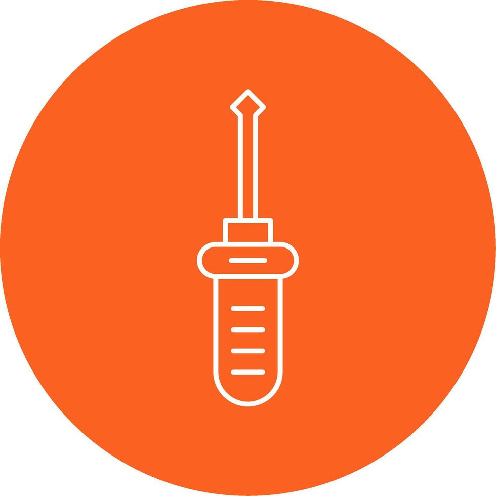 Screwdriver Line Multi Circle Icon vector