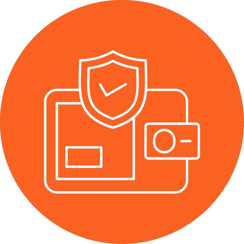 Wallet Line Multi Circle Icon vector