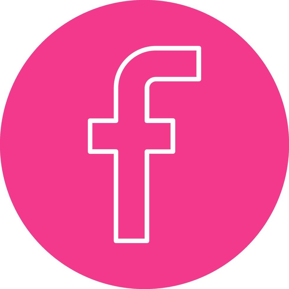 Small f Icon vector