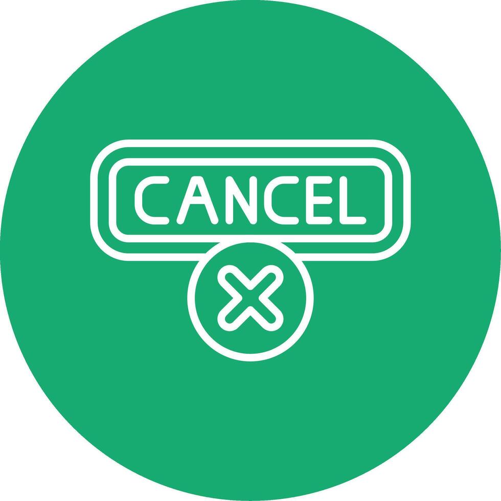 Cancel Line Multi Circle Icon vector