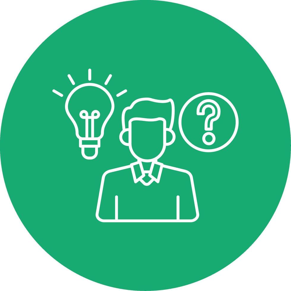 Curiosity Line Multi Circle Icon vector