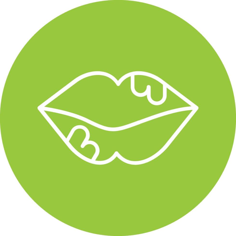 Herpes Line Multi Circle Icon vector