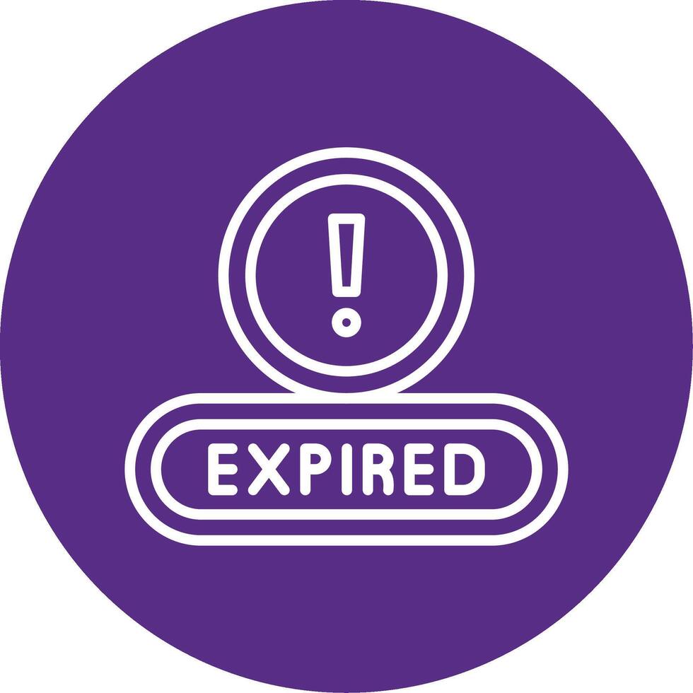 Expired Line Multi Circle Icon vector