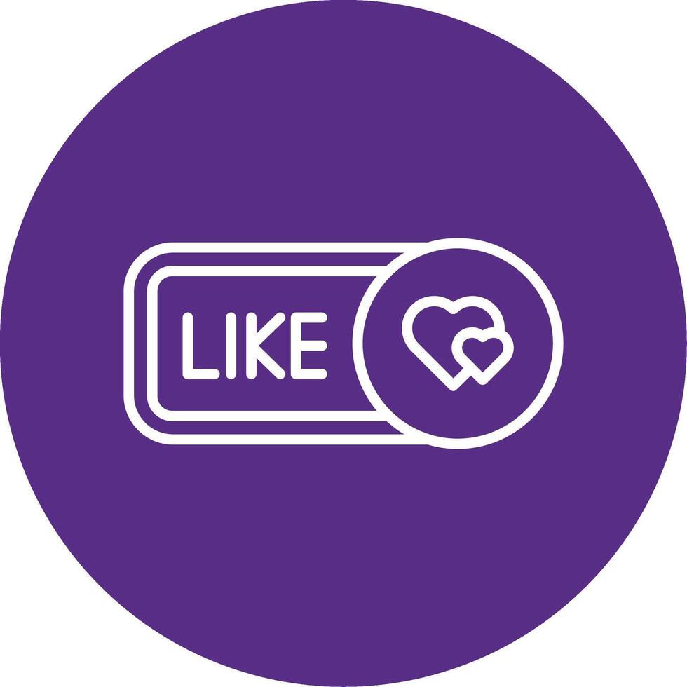 Like Line Multi Circle Icon vector