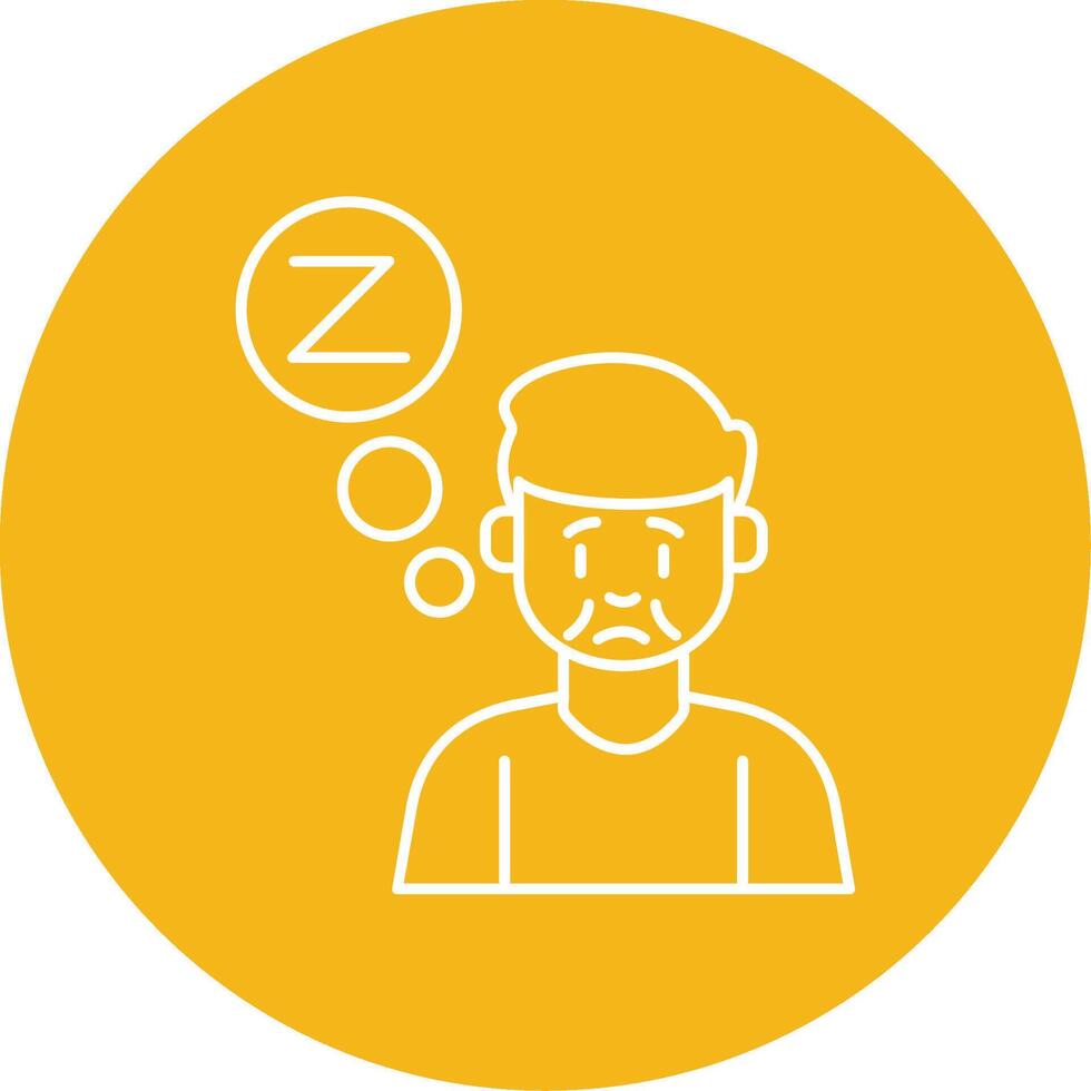 Insomnia Line Multi Circle Icon vector