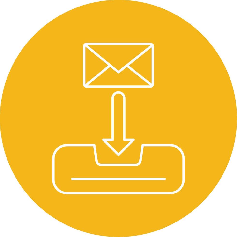 Inbox Line Multi Circle Icon vector