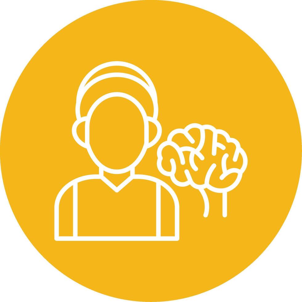 Neurologist Line Multi Circle Icon vector