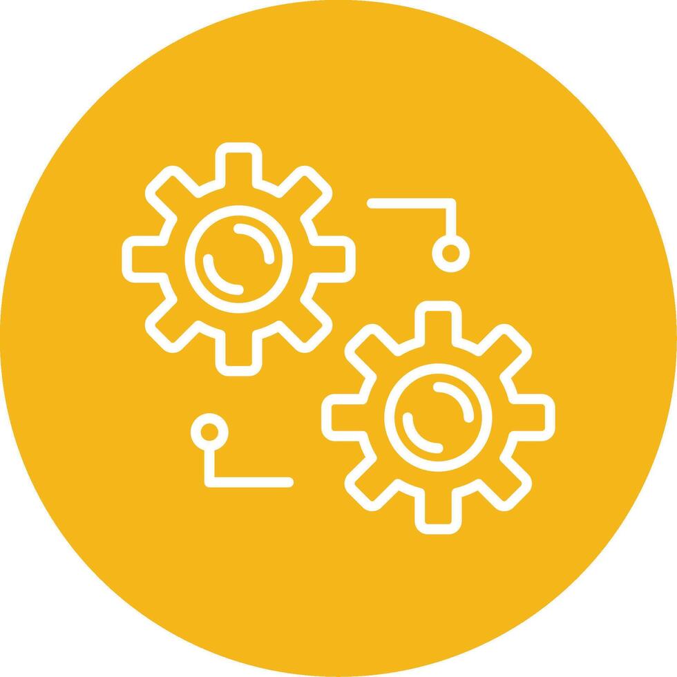 Integration Line Multi Circle Icon vector