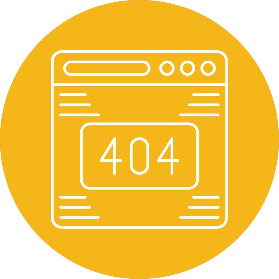 404 Error Line Multi Circle Icon vector