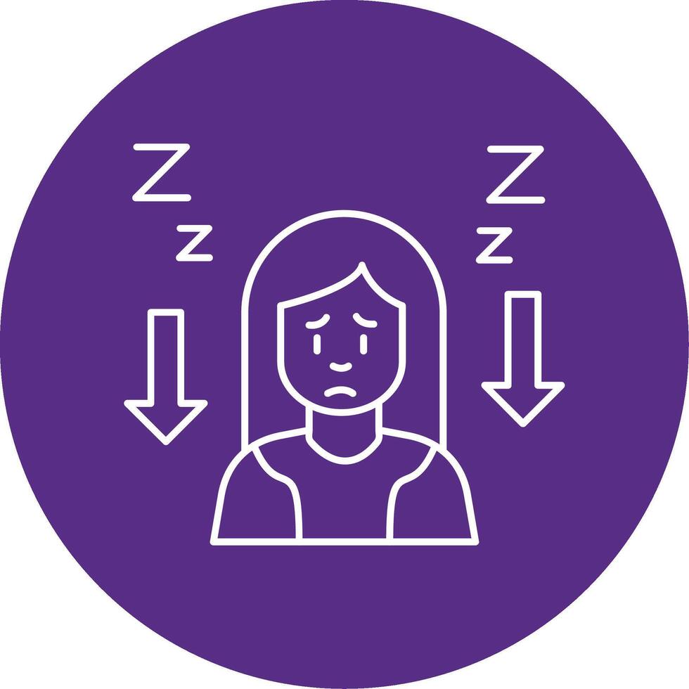 Tiredness Line Multi Circle Icon vector