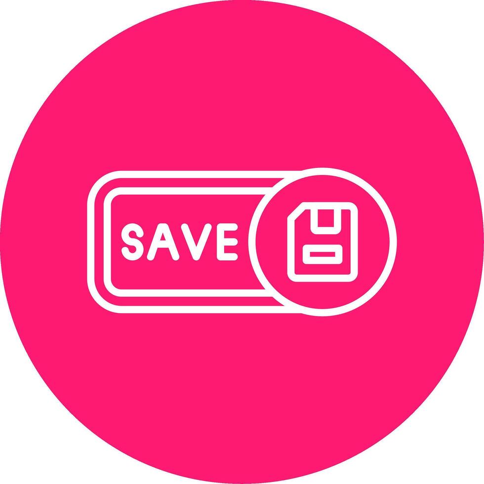 Save Line Multi Circle Icon vector