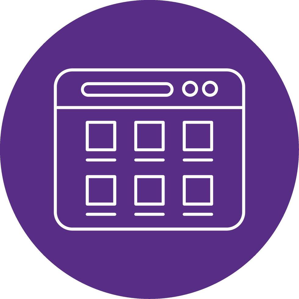 Web Page Line Multi Circle Icon vector
