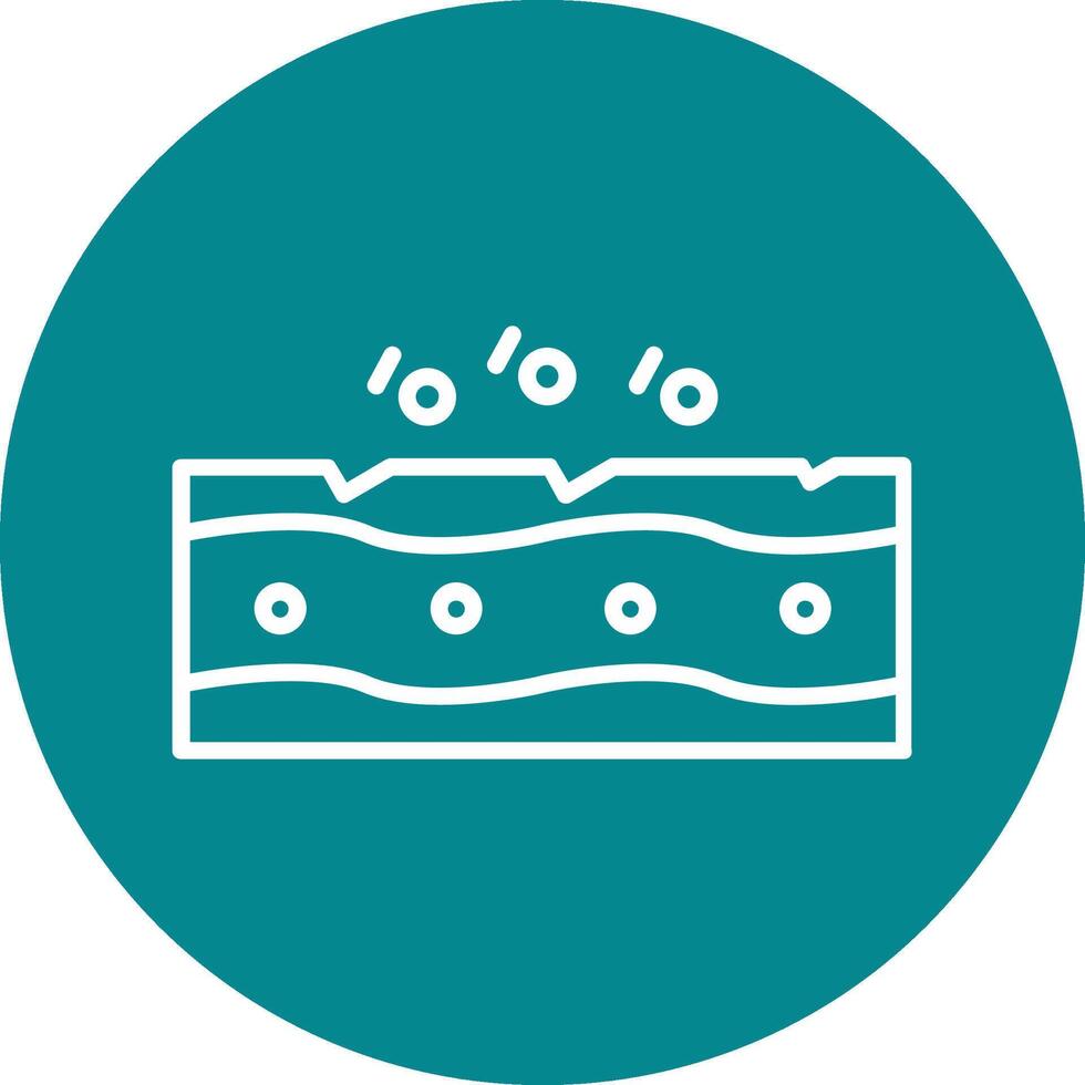 Pores Line Multi Circle Icon vector