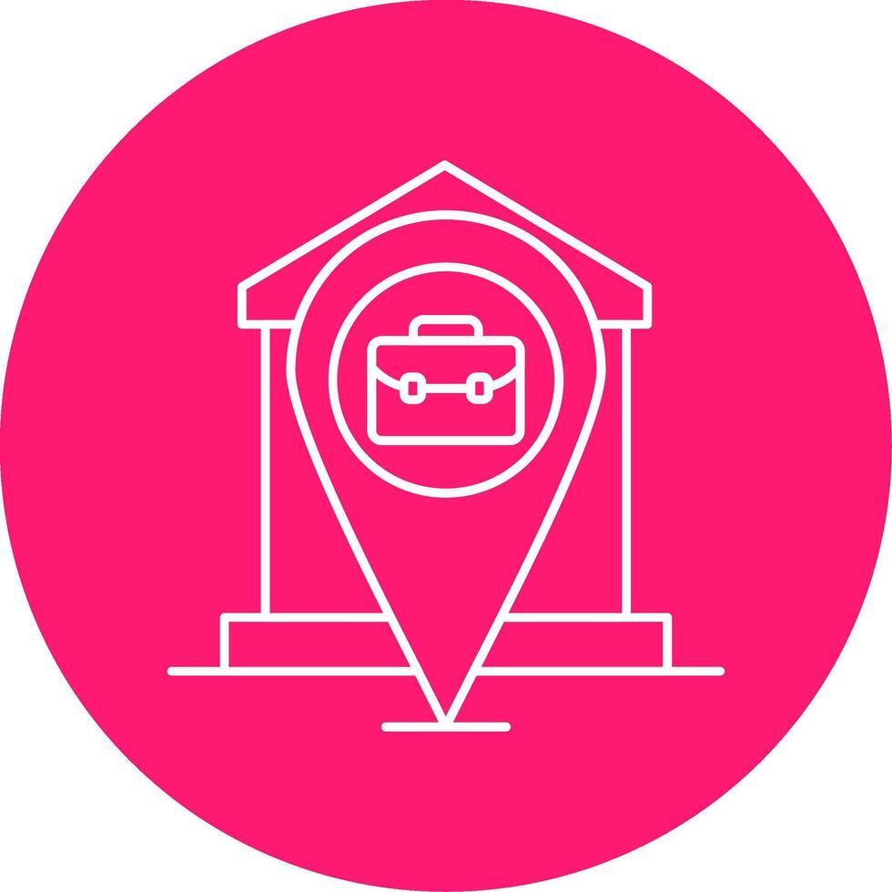 Remote Working Line Multi Circle Icon vector