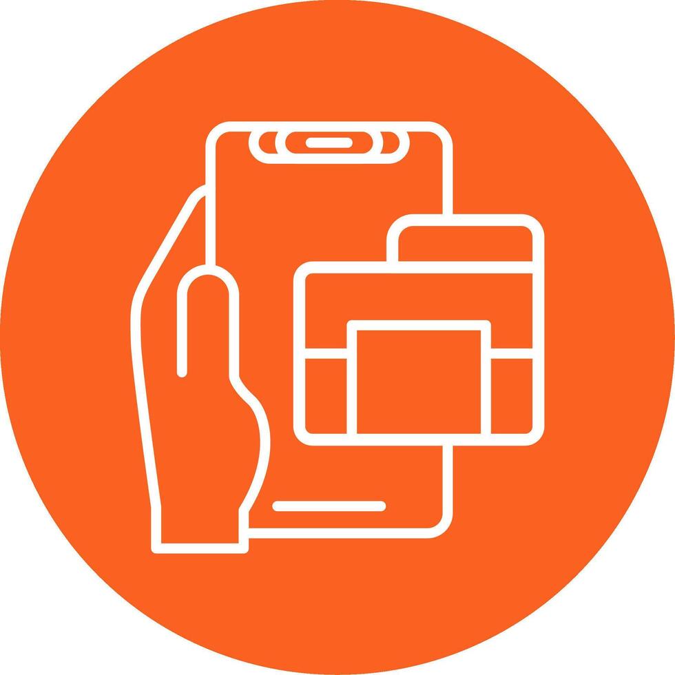 Folder Line Multi Circle Icon vector
