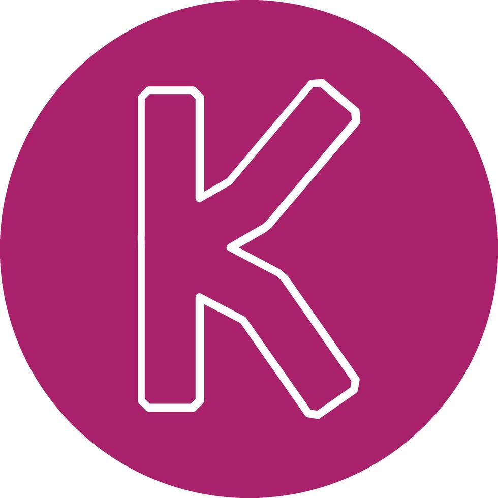 Small k Icon vector