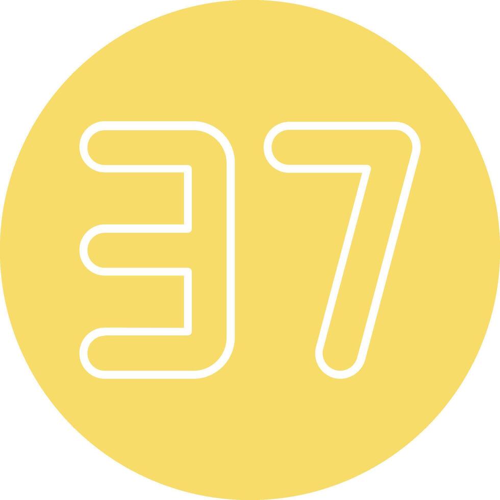 Thirty seven Line Multi Circle Icon vector