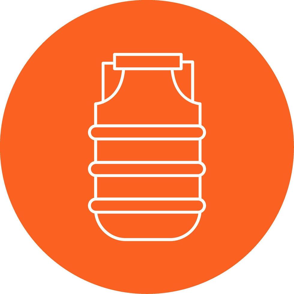 Water Carrier Line Multi Circle Icon vector