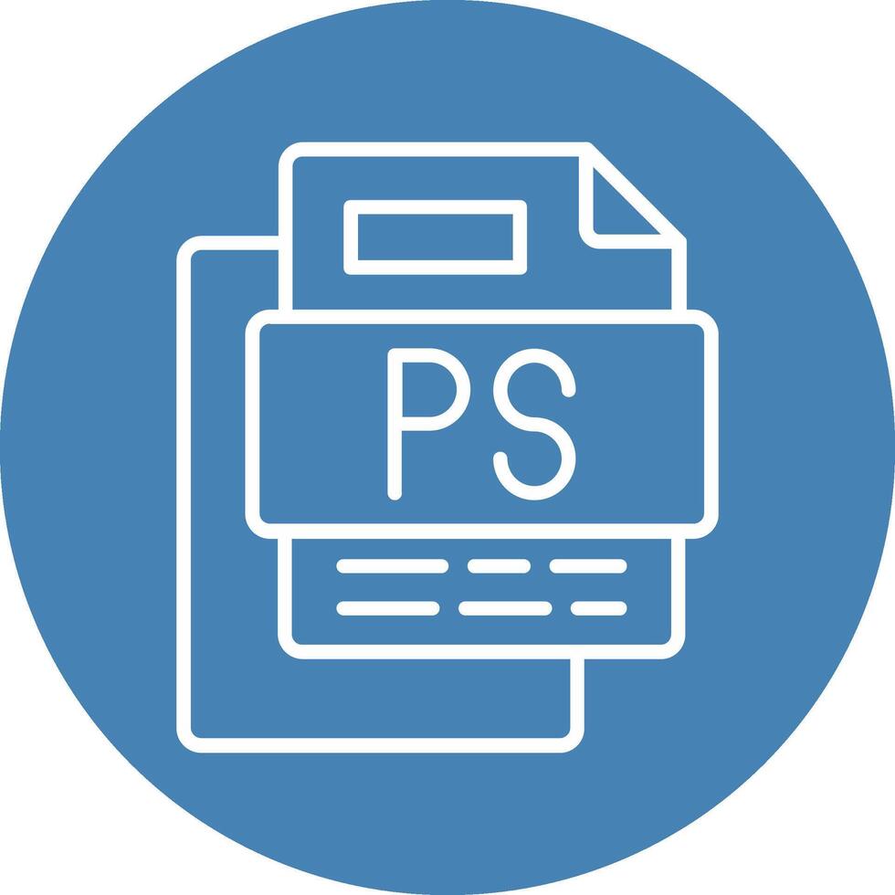 PS File Line Multi Circle Icon vector