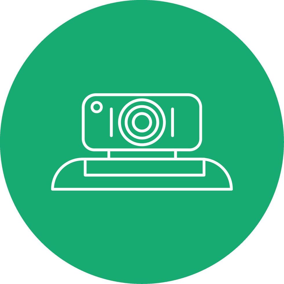 Webcam Line Multi Circle Icon vector