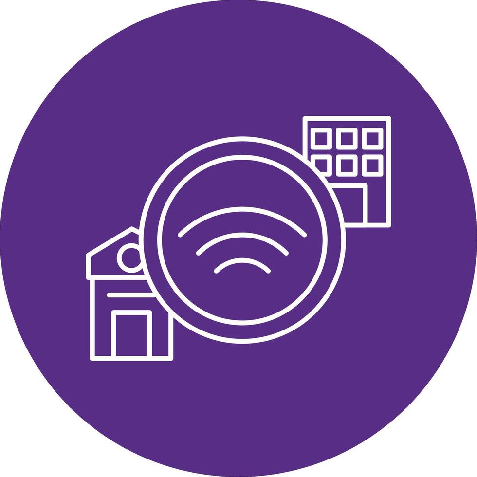 Hybrid Work Line Multi Circle Icon vector