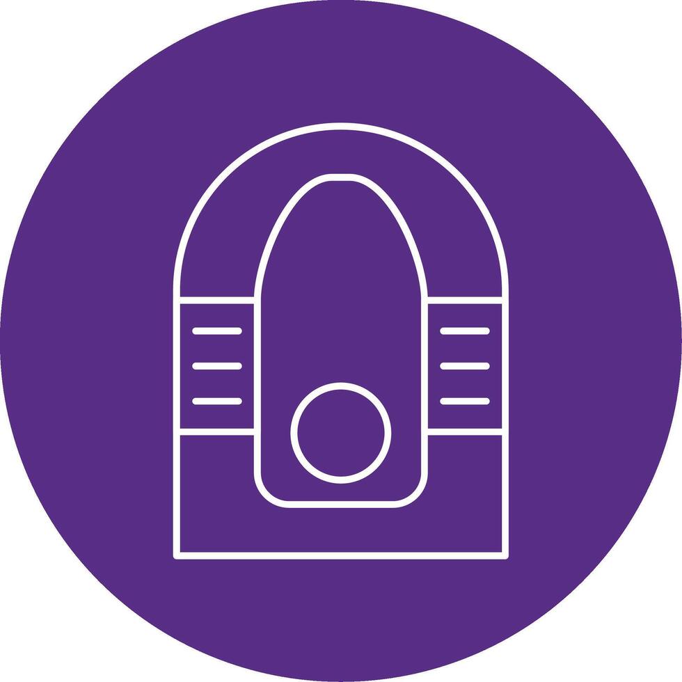 Portable Toilet Line Multi Circle Icon vector