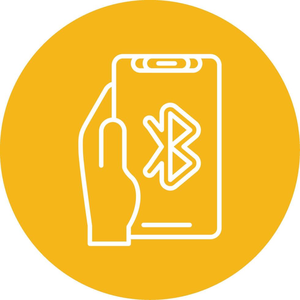 Bluetooth Line Multi Circle Icon vector