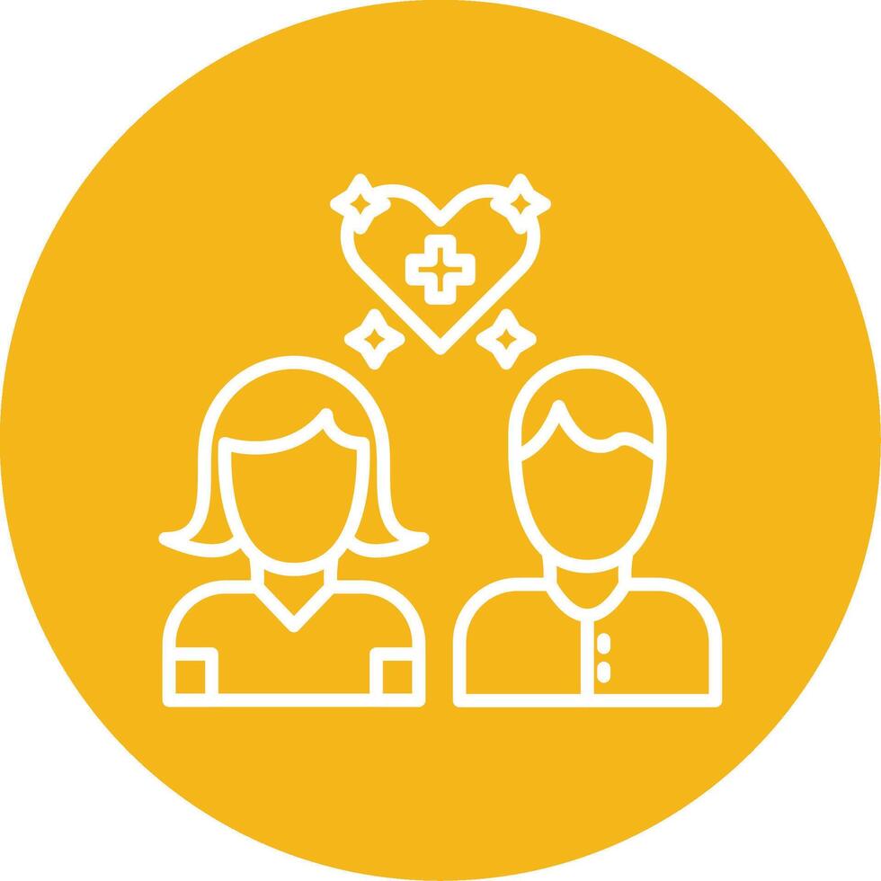 Counselling Line Multi Circle Icon vector