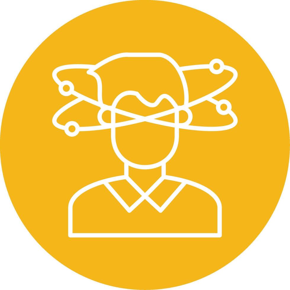 Dizziness Line Multi Circle Icon vector