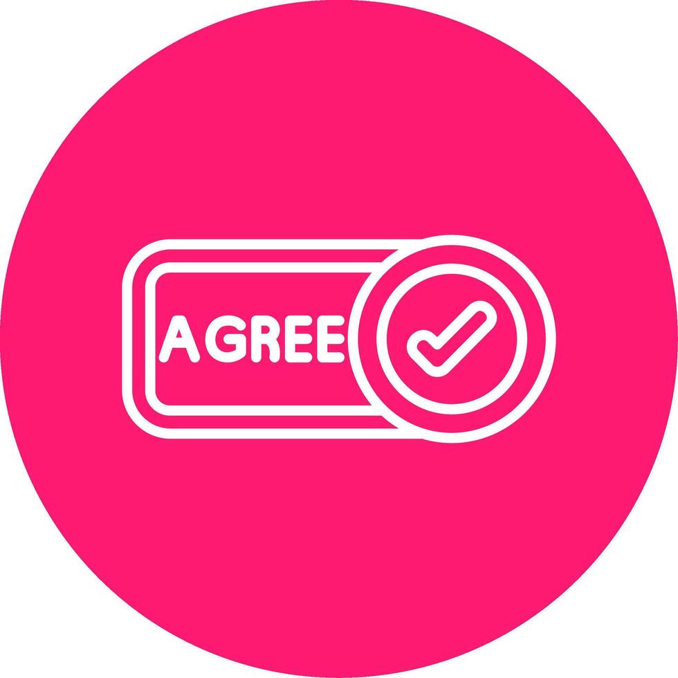 Agree Line Multi Circle Icon vector