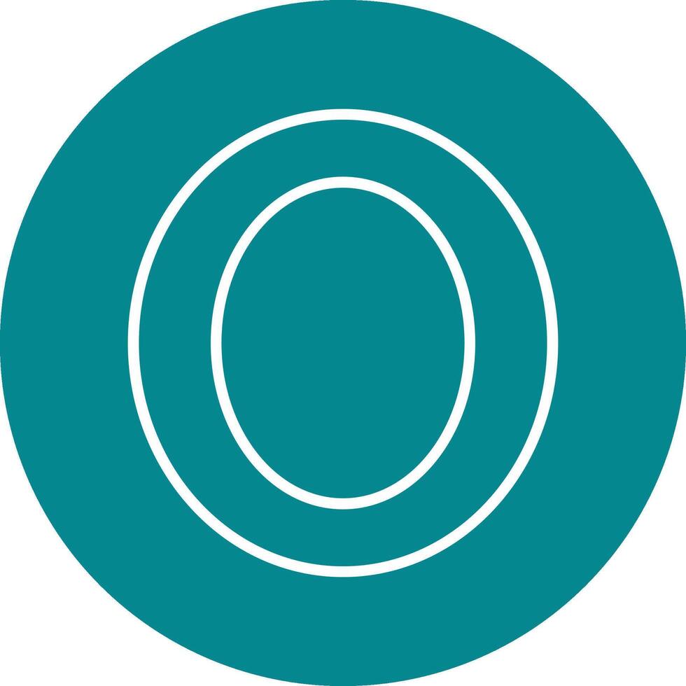 Small o Icon vector