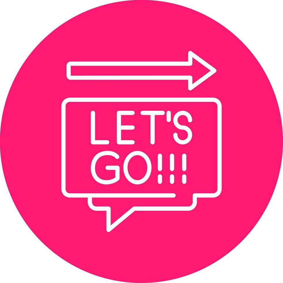 Lets Go Line Multi Circle Icon vector