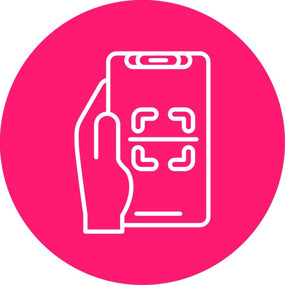 Scanner Line Multi Circle Icon vector