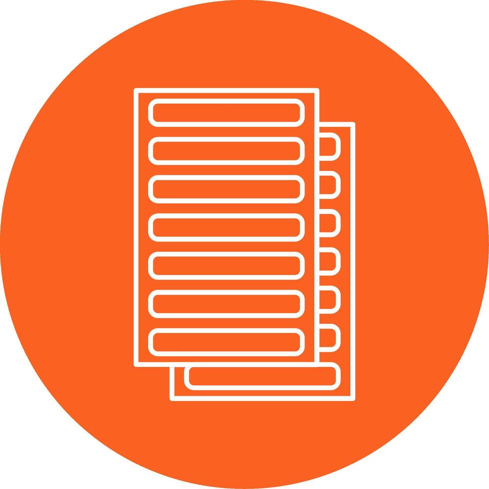 Daily Ledger Line Multi Circle Icon vector