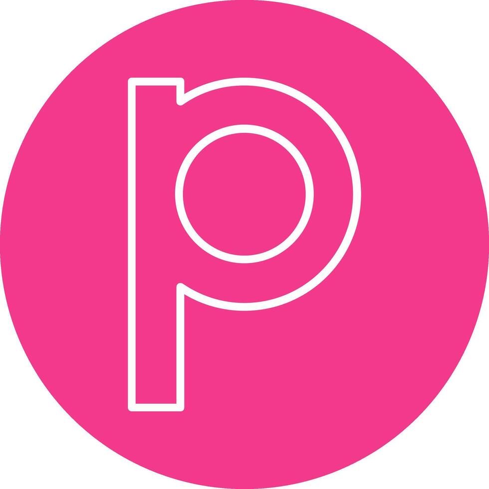 Small p Icon vector
