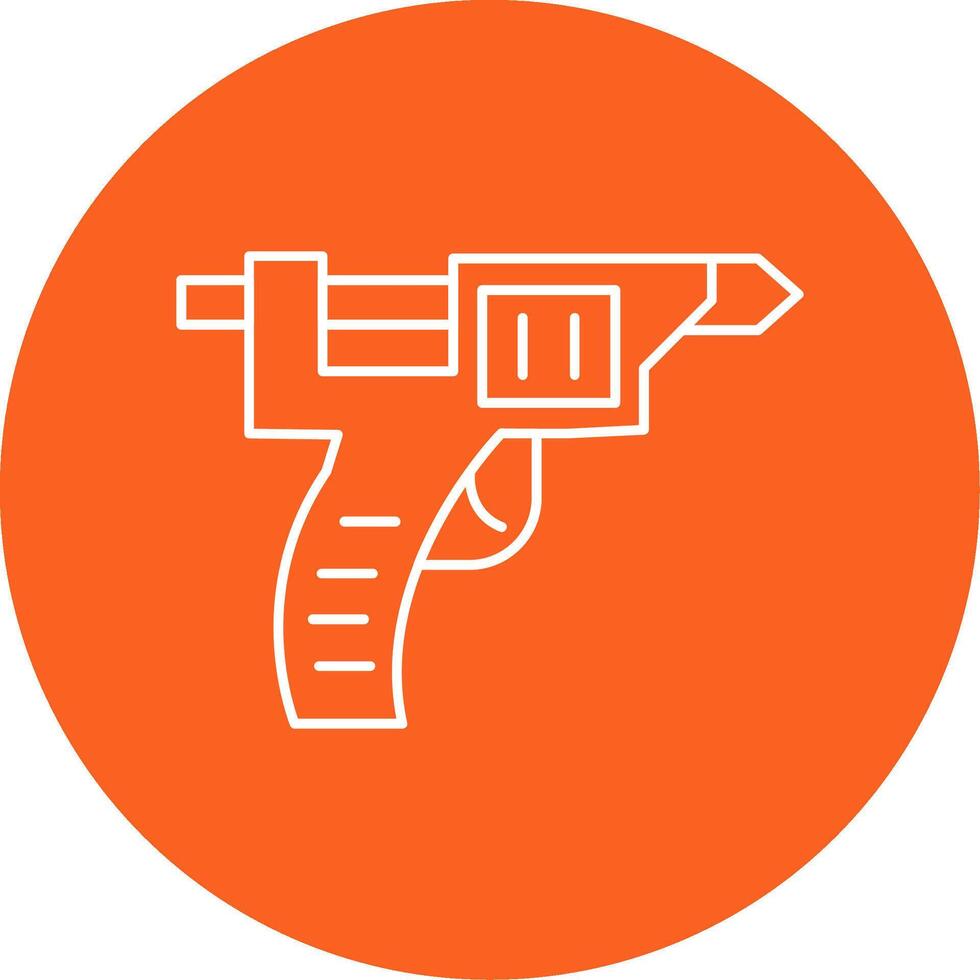 Glue Gun Line Multi Circle Icon vector