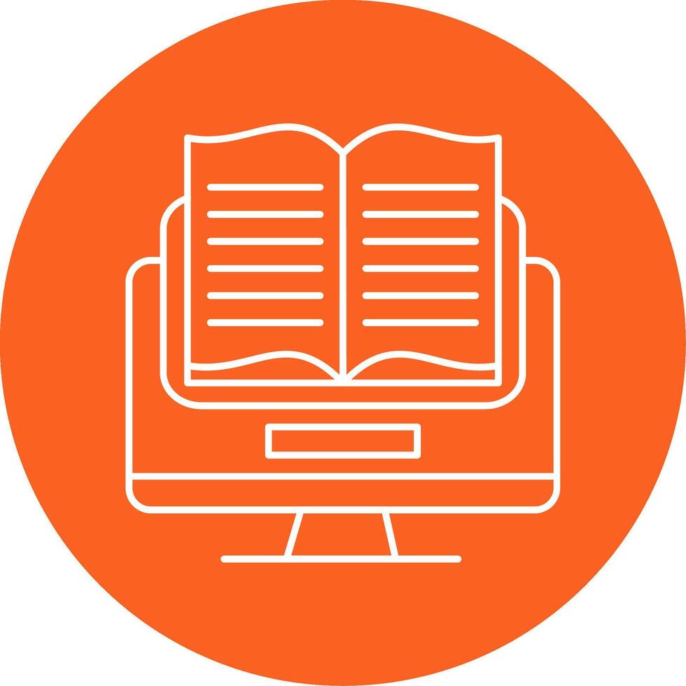 E Learning Line Multi Circle Icon vector
