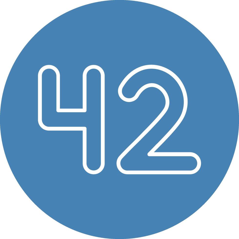 Forty two Line Multi Circle Icon vector