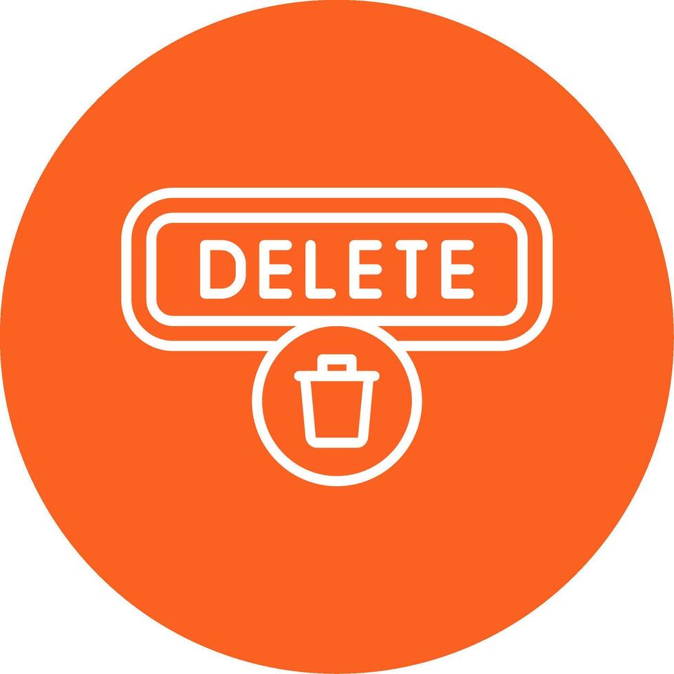 Delete Line Multi Circle Icon vector