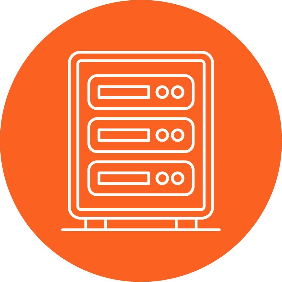 Server Line Multi Circle Icon vector