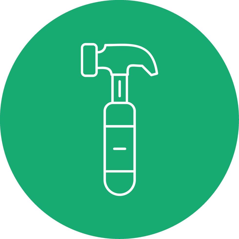 Hammer Line Multi Circle Icon vector