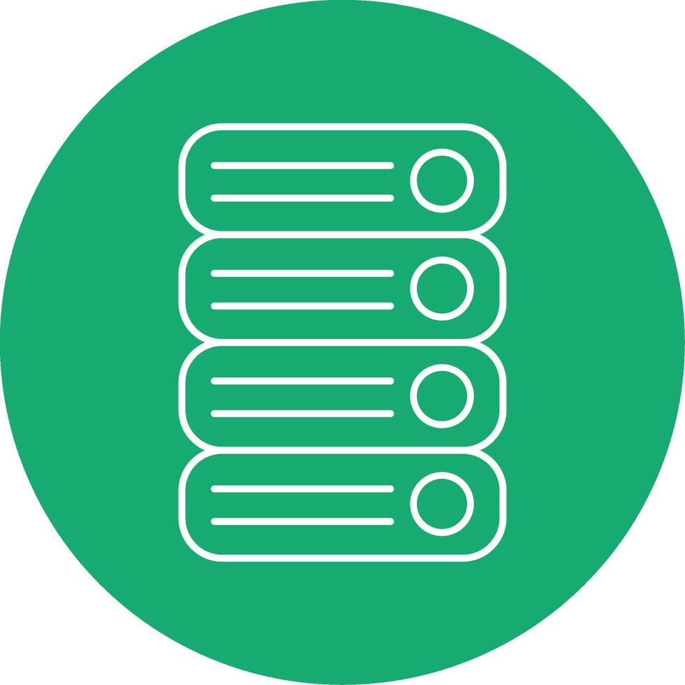 Server Line Multi Circle Icon vector