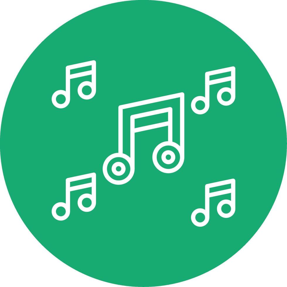 Music Line Multi Circle Icon vector