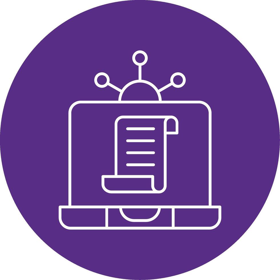 Data Distribution Line Multi Circle Icon vector