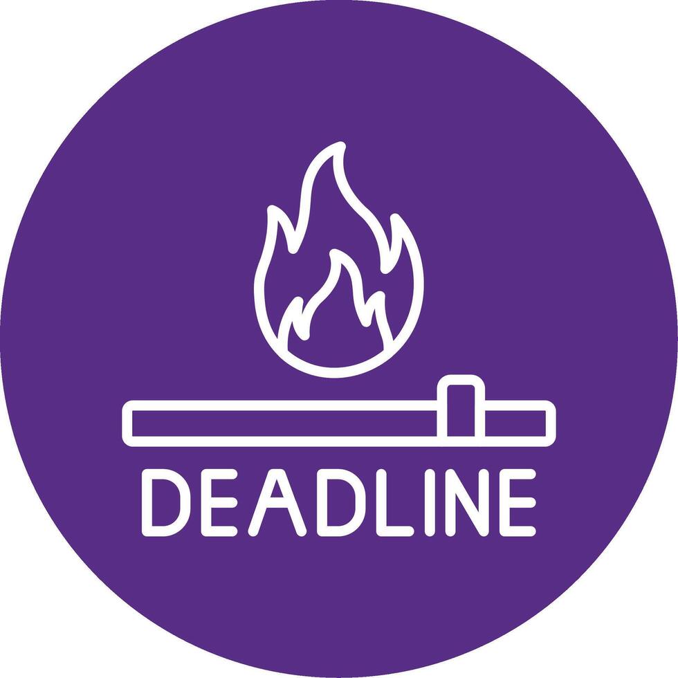 DeadLine Multi Circle Line Multi Circle Icon vector