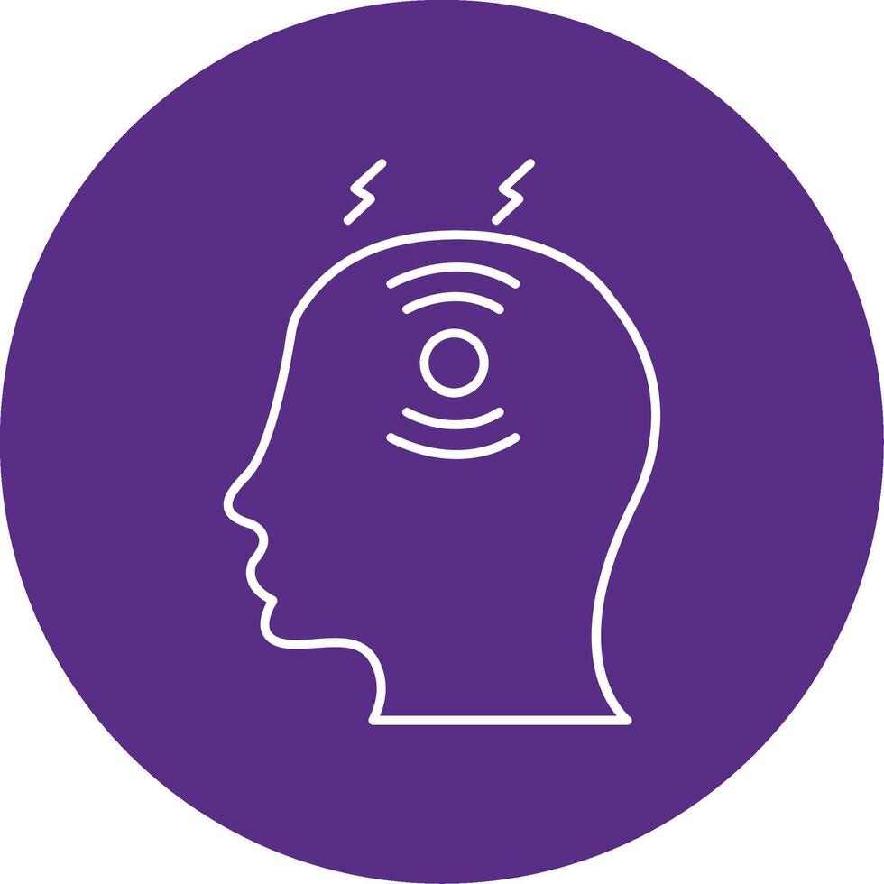 Headache Line Multi Circle Icon vector