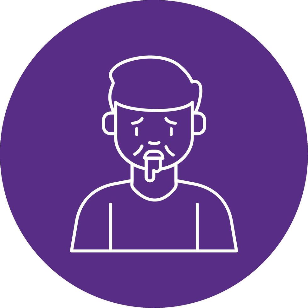 Drooling Line Multi Circle Icon vector