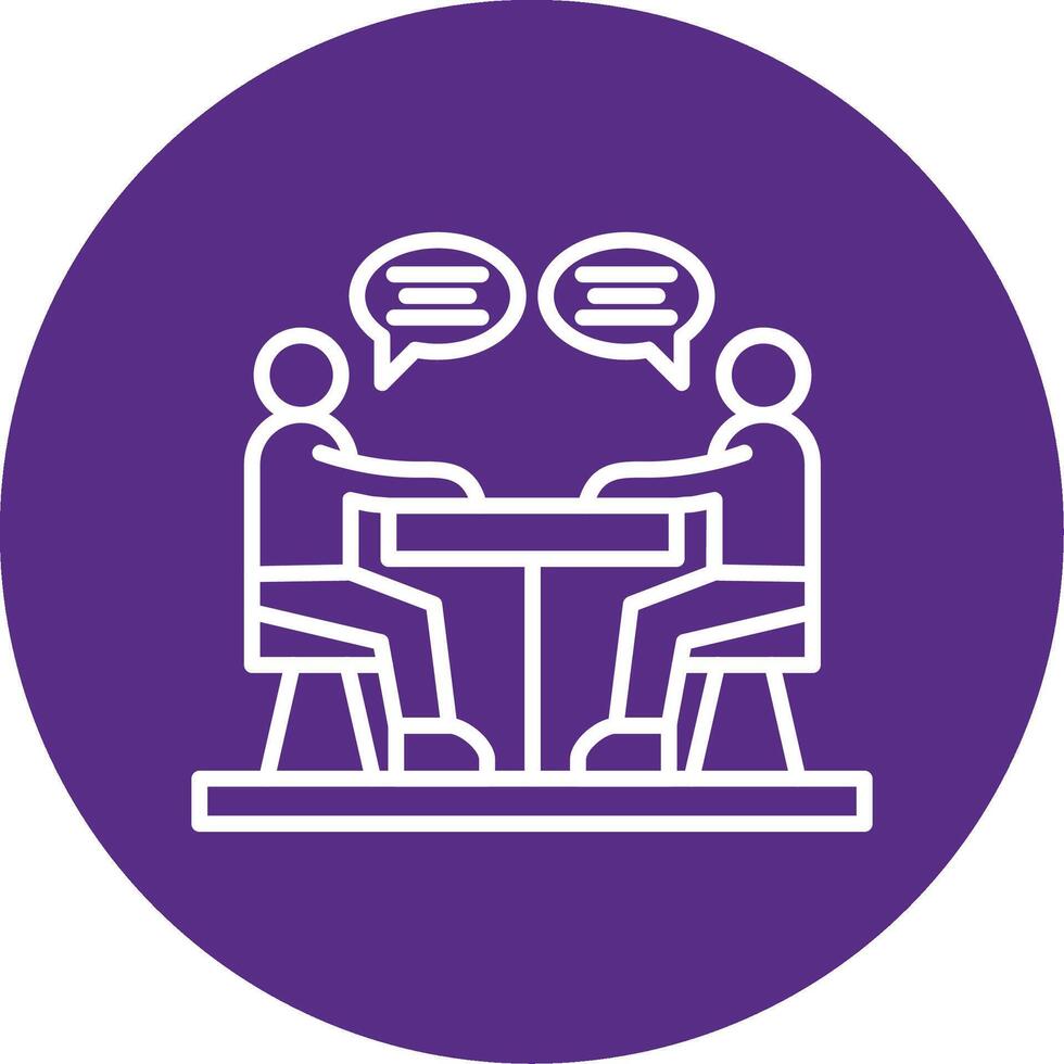 Discussion Line Multi Circle Icon vector